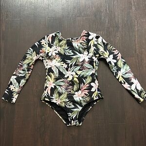 Floral Long Sleeve Swimsuit